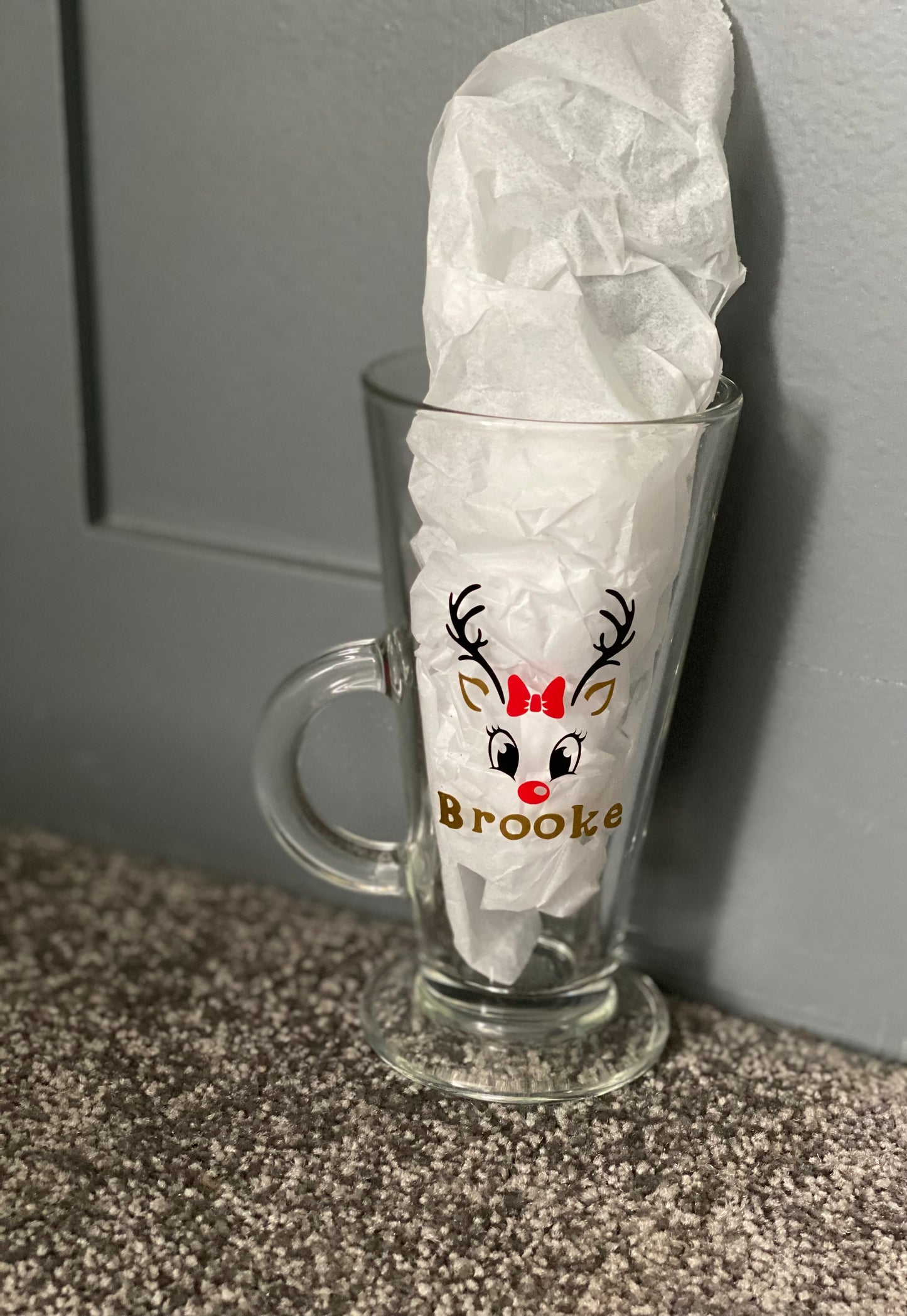 Reindeer Hot Chocolate Glass