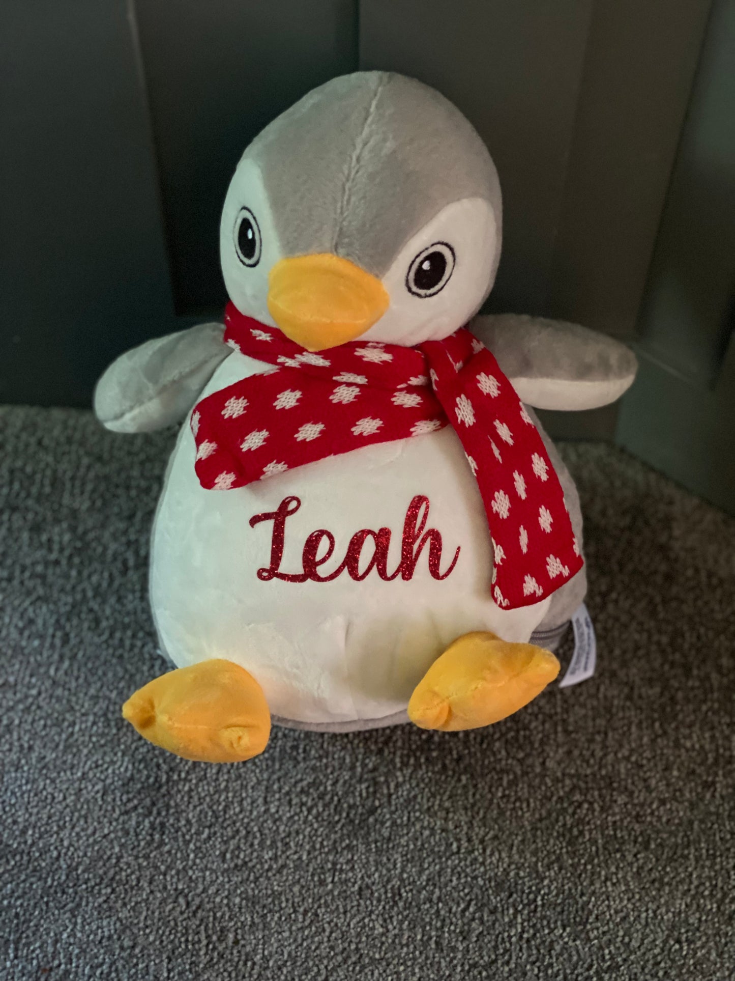 Personalised Penguin Soft Toy/Pyjama Case