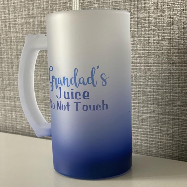 Grandad’s Juice Blue Frosted Tankard