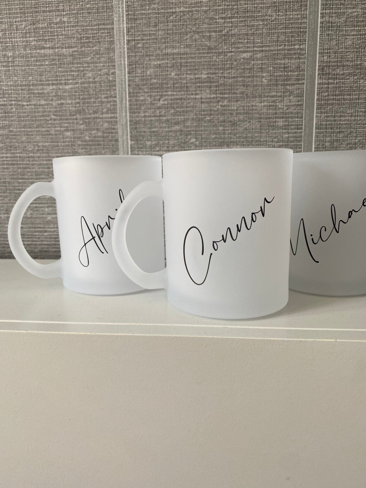 Personalised Frosted Glass Mugs