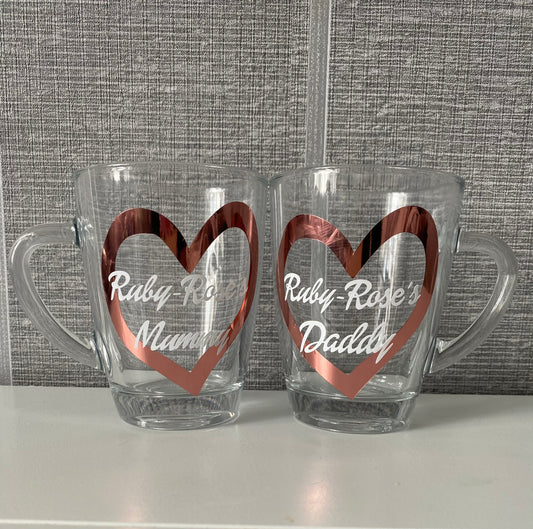 New Mummy And Daddy Mug Set