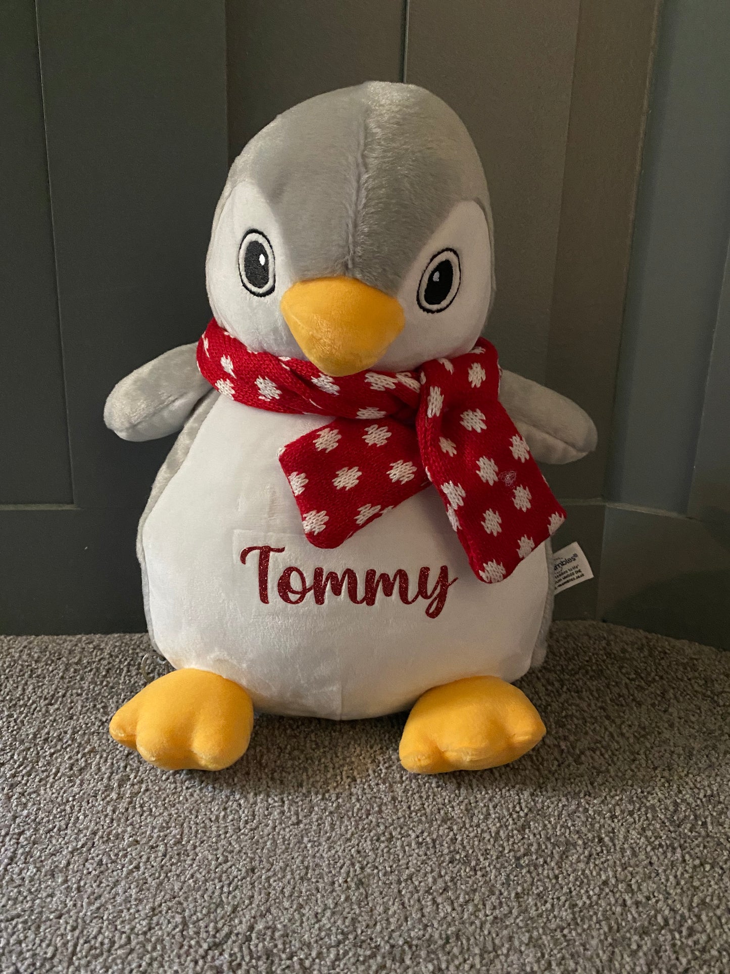 Personalised Penguin Soft Toy/Pyjama Case