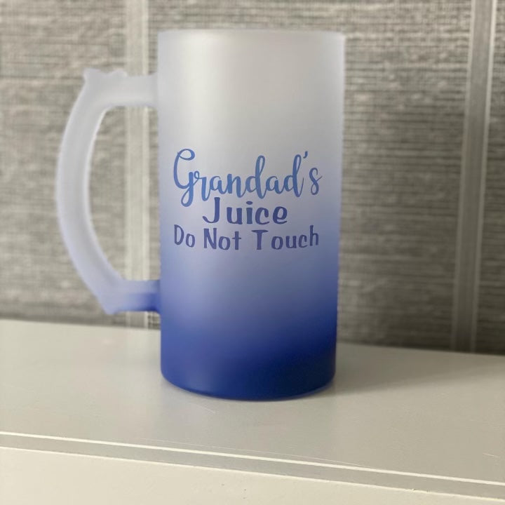 Grandad’s Juice Blue Frosted Tankard