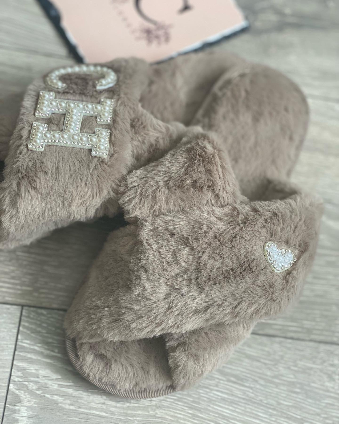 Fluffy Initial Children’s Slippers