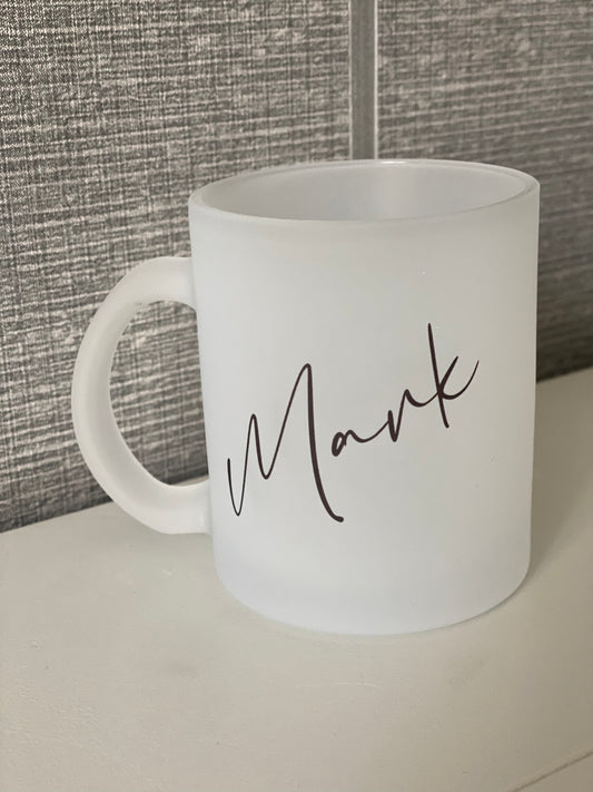 Personalised Frosted Glass Mugs