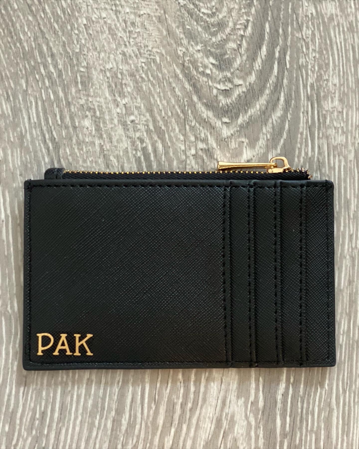 Pu Leather Personalised Card Holder