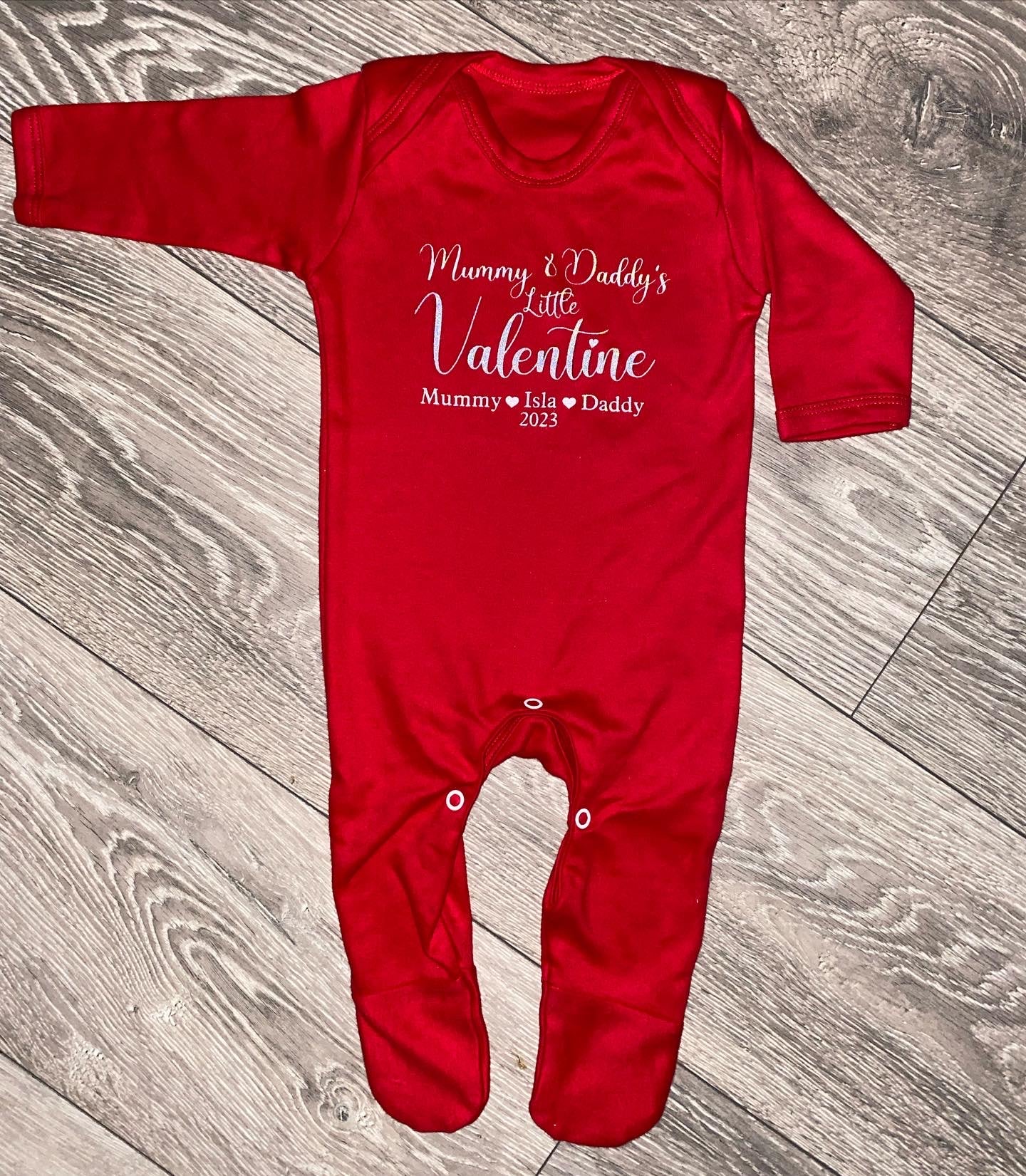 Personalised Red Valentine’s Romper