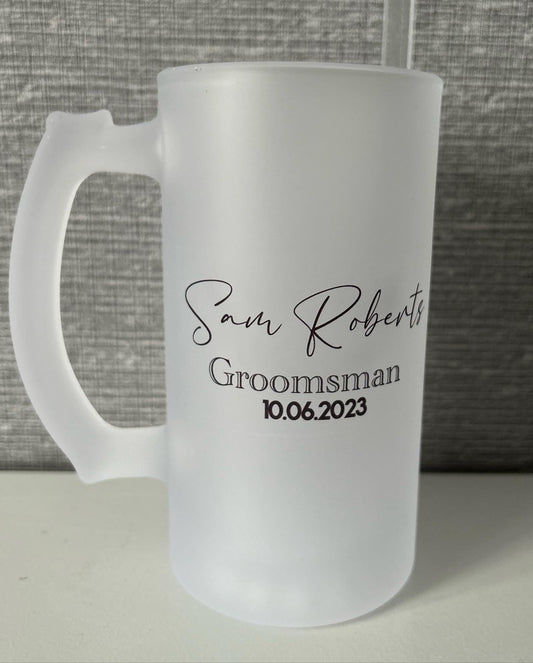 Best Man/Groomsman Frosted Tankard