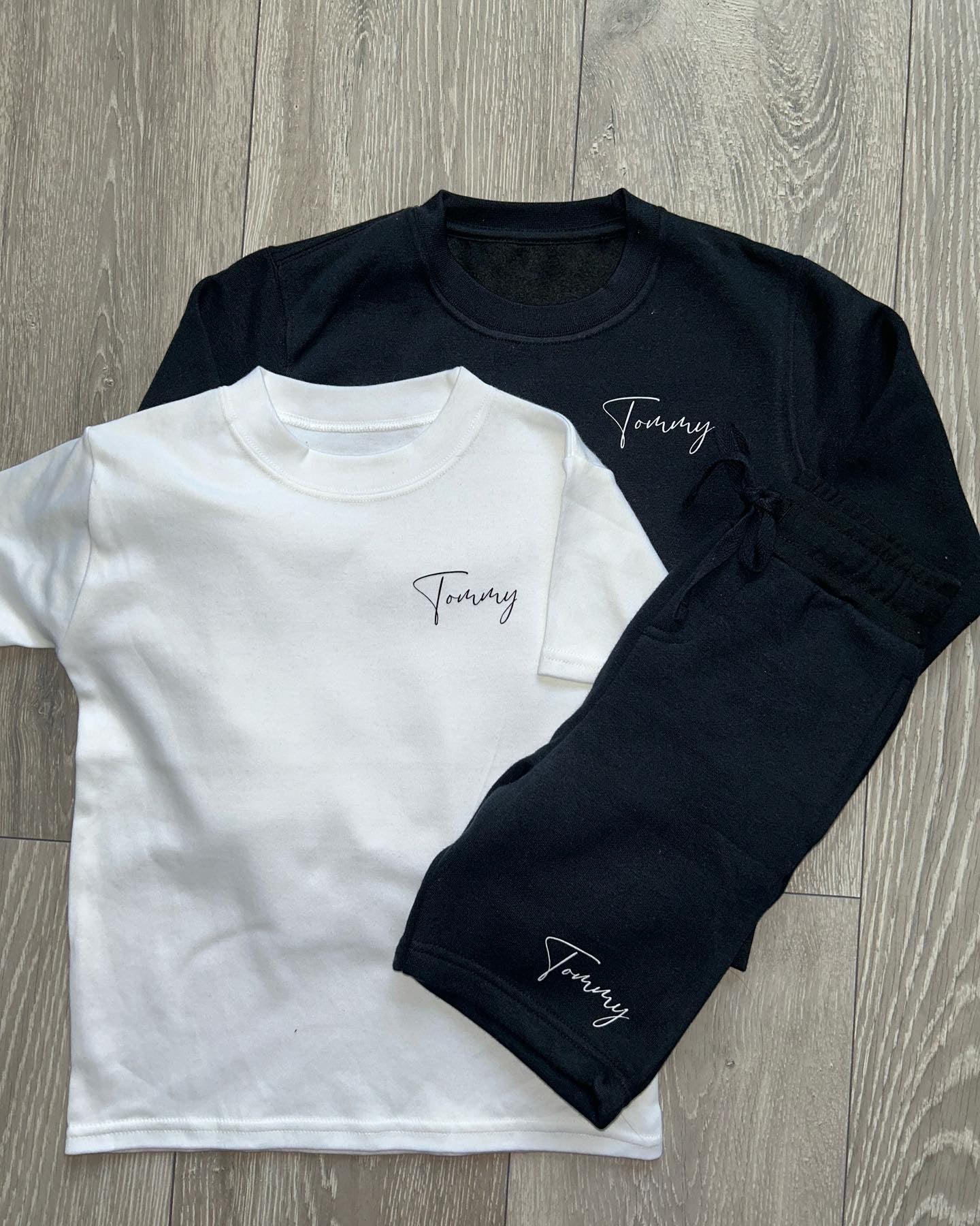 Script Name Short Set With T-Shirt