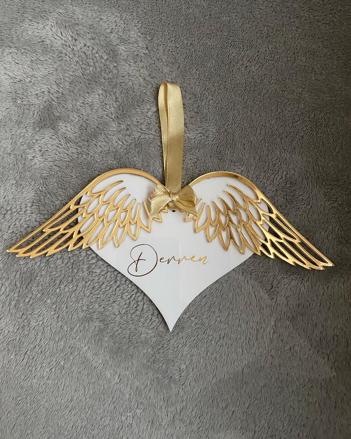 Personalised Memorial Angel Wing Decoration