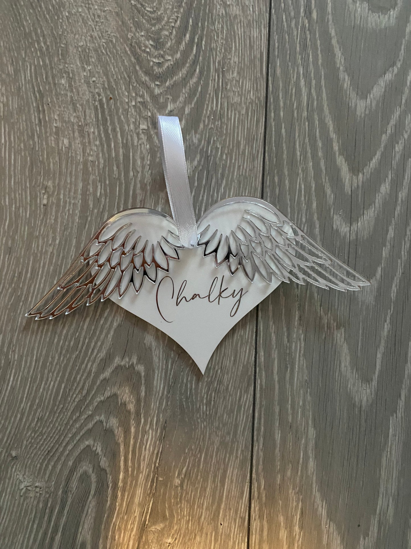 Personalised Memorial Angel Wing Decoration