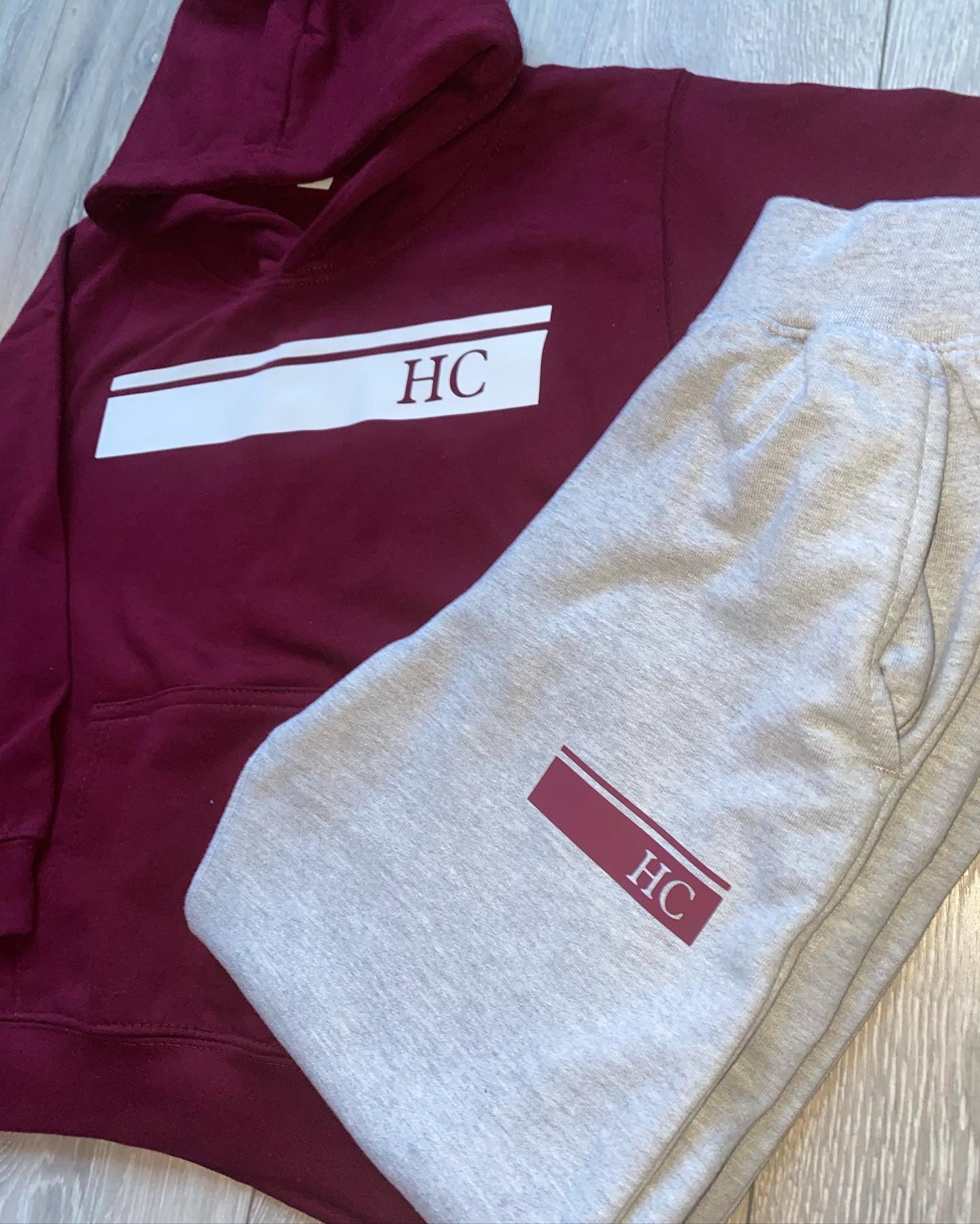 Block and Line Burgundy/Grey Tracksuit